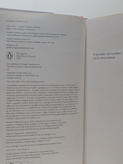 White Teeth: 25th Anniversary Edition by Zadie Smith (Signed) - Fialta Books