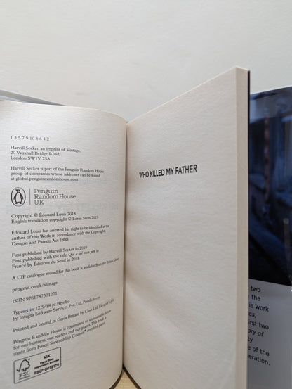 Who Killed My Father by Edouard Louis (Signed First Edition) - Fialta Books