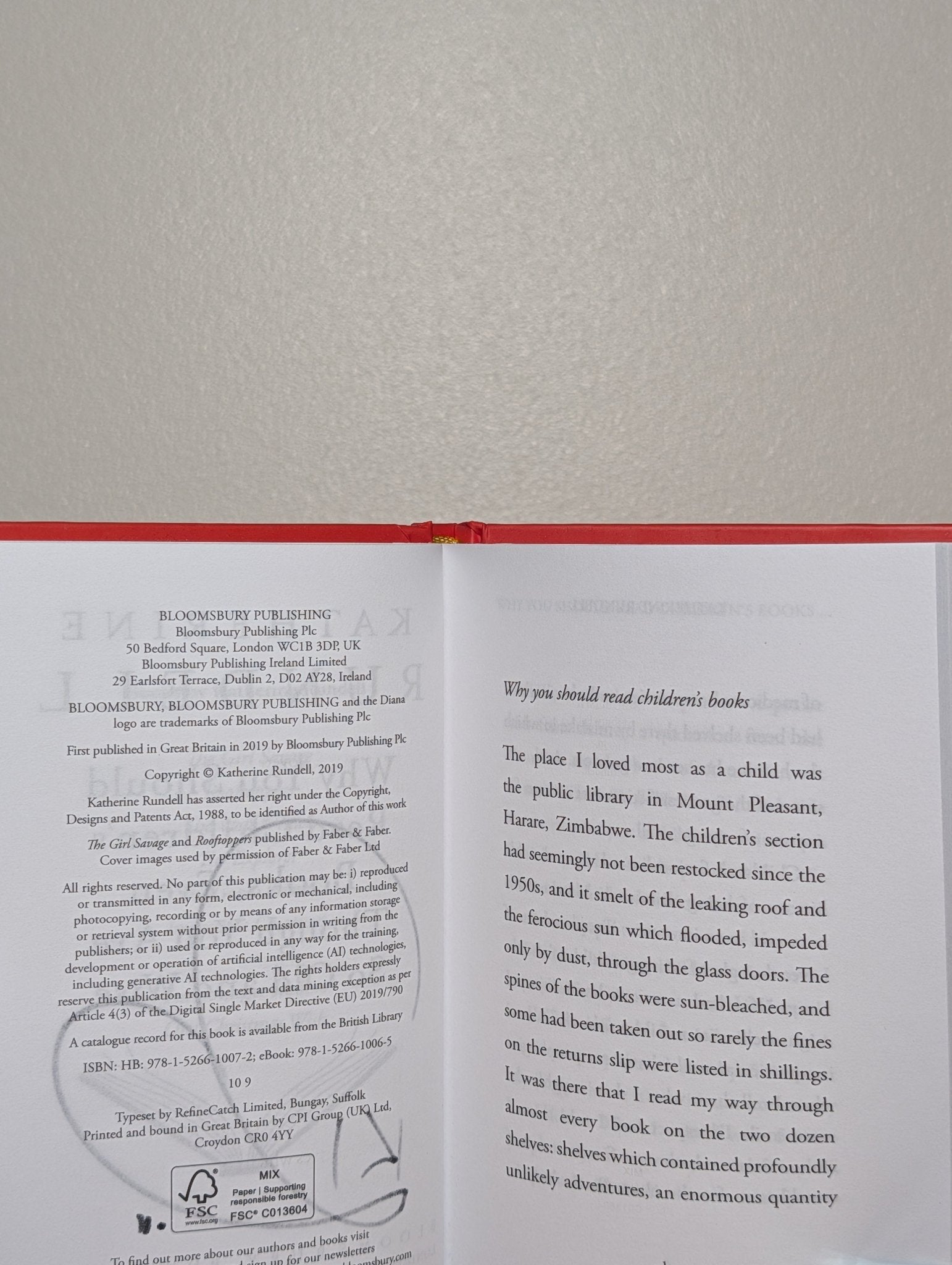 Why You Should Read Children's Books, Even Though You Are So Old and Wise by Katherine Rundell (Signed) - Fialta Books