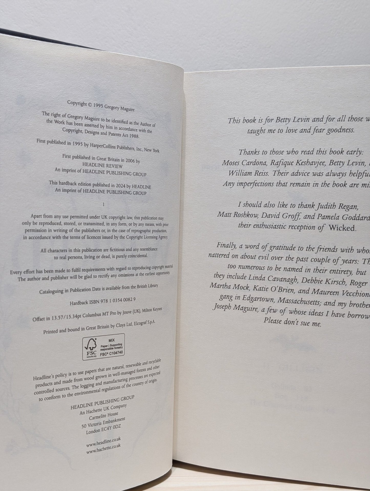 Wicked by Gregory Maguire (Signed Limited Edition) - Fialta Books