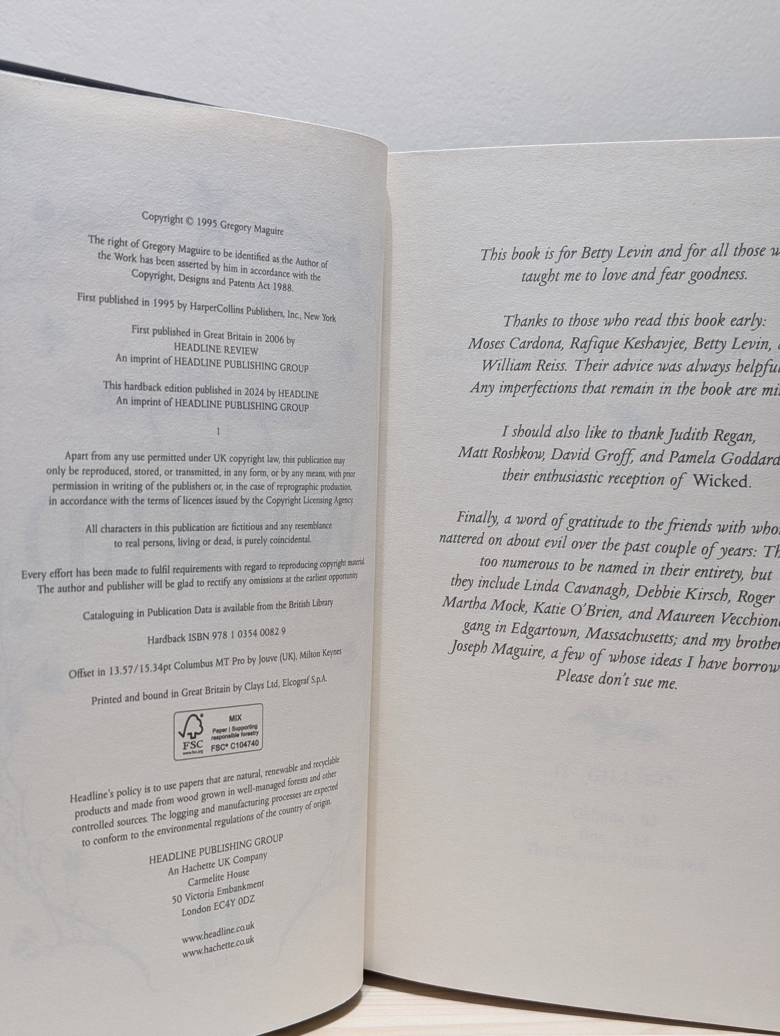 Wicked by Gregory Maguire (Signed Limited Edition) - Fialta Books