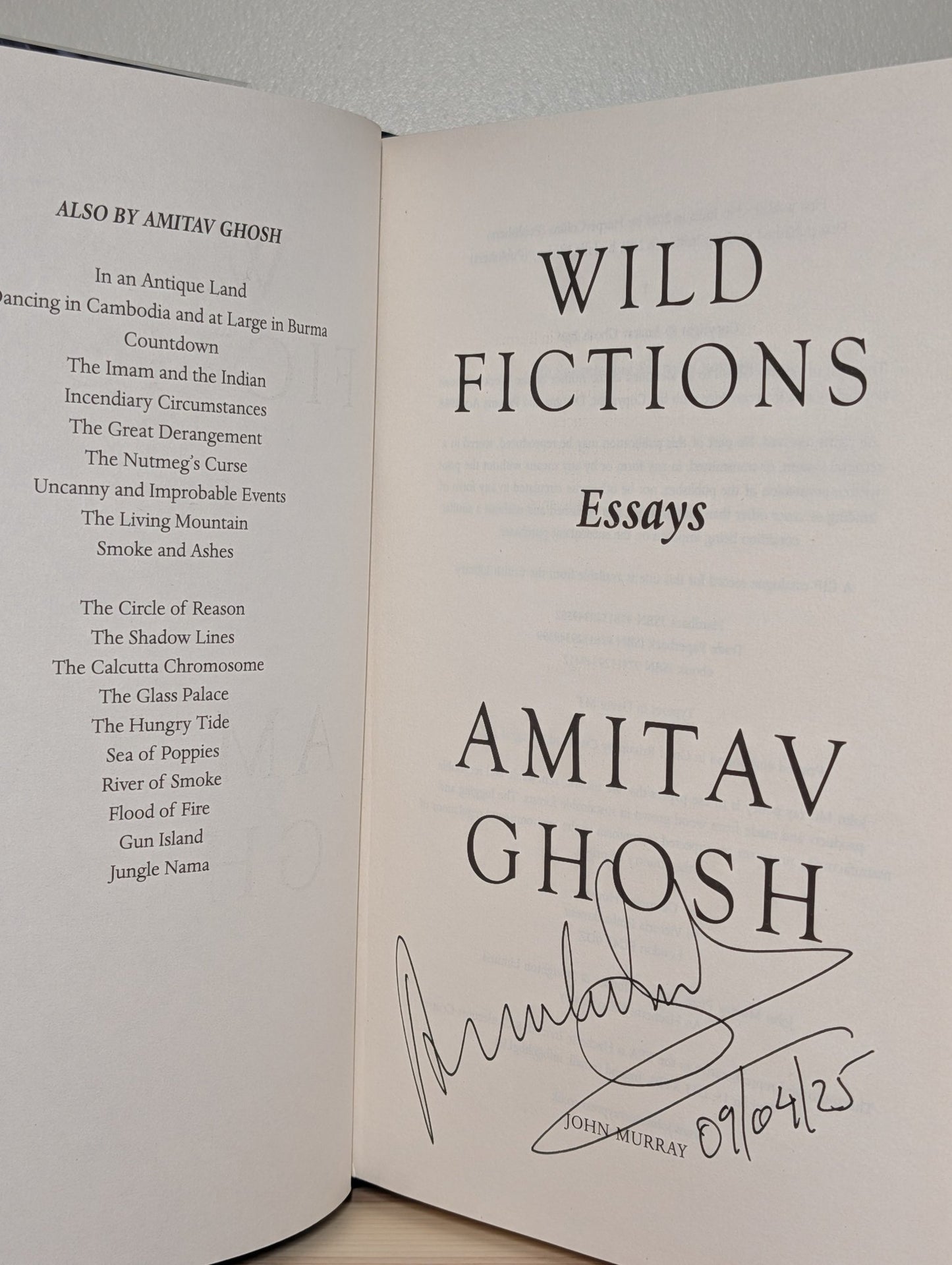 Wild Fictions by Amitav Ghosh (Signed Dated First Edition) - Fialta Books