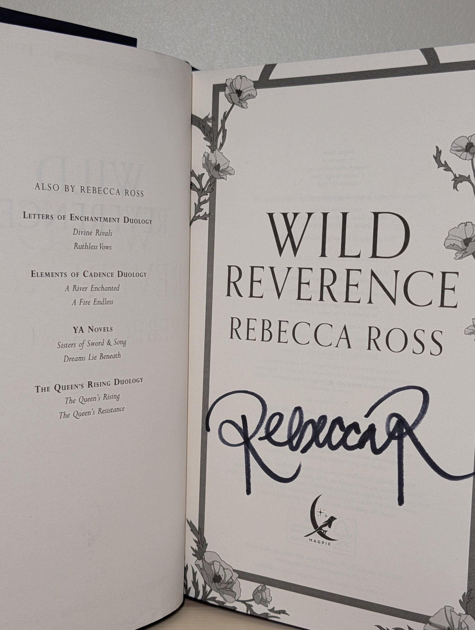 Wild Reverence by Rebecca Ross (Signed First Edition with sprayed edges) - Fialta Books
