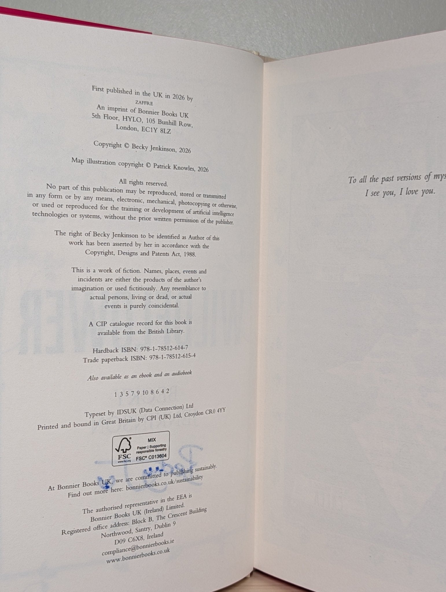 Wildflower by Becky Jenkinson (Signed First Edition with sprayed edges) - Fialta Books