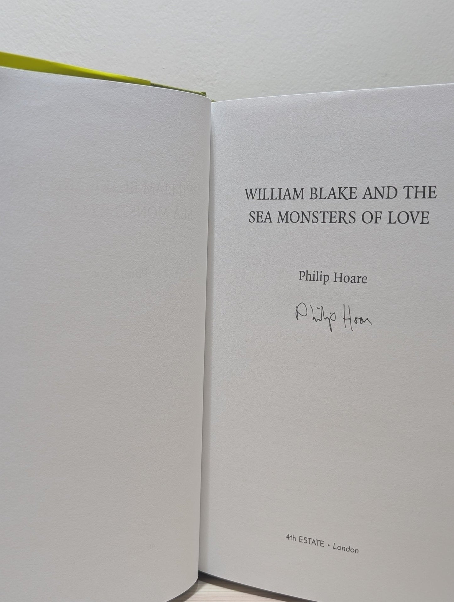 William Blake and The Sea Monsters of Love by Philip Hoare (Signed First Edition) - Fialta Books