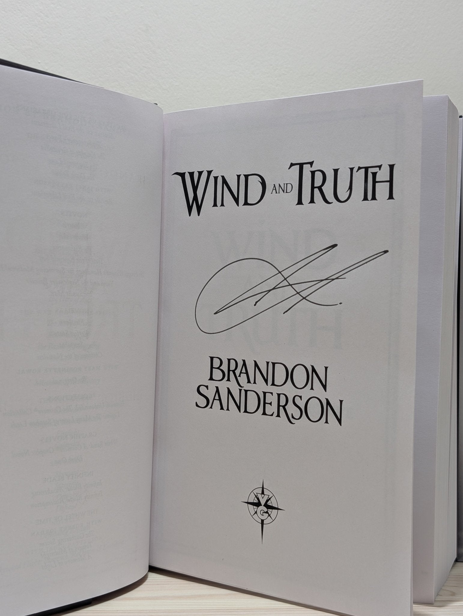 Wind and Truth by Brandon Sanderson (Signed First Edition) - Fialta Books
