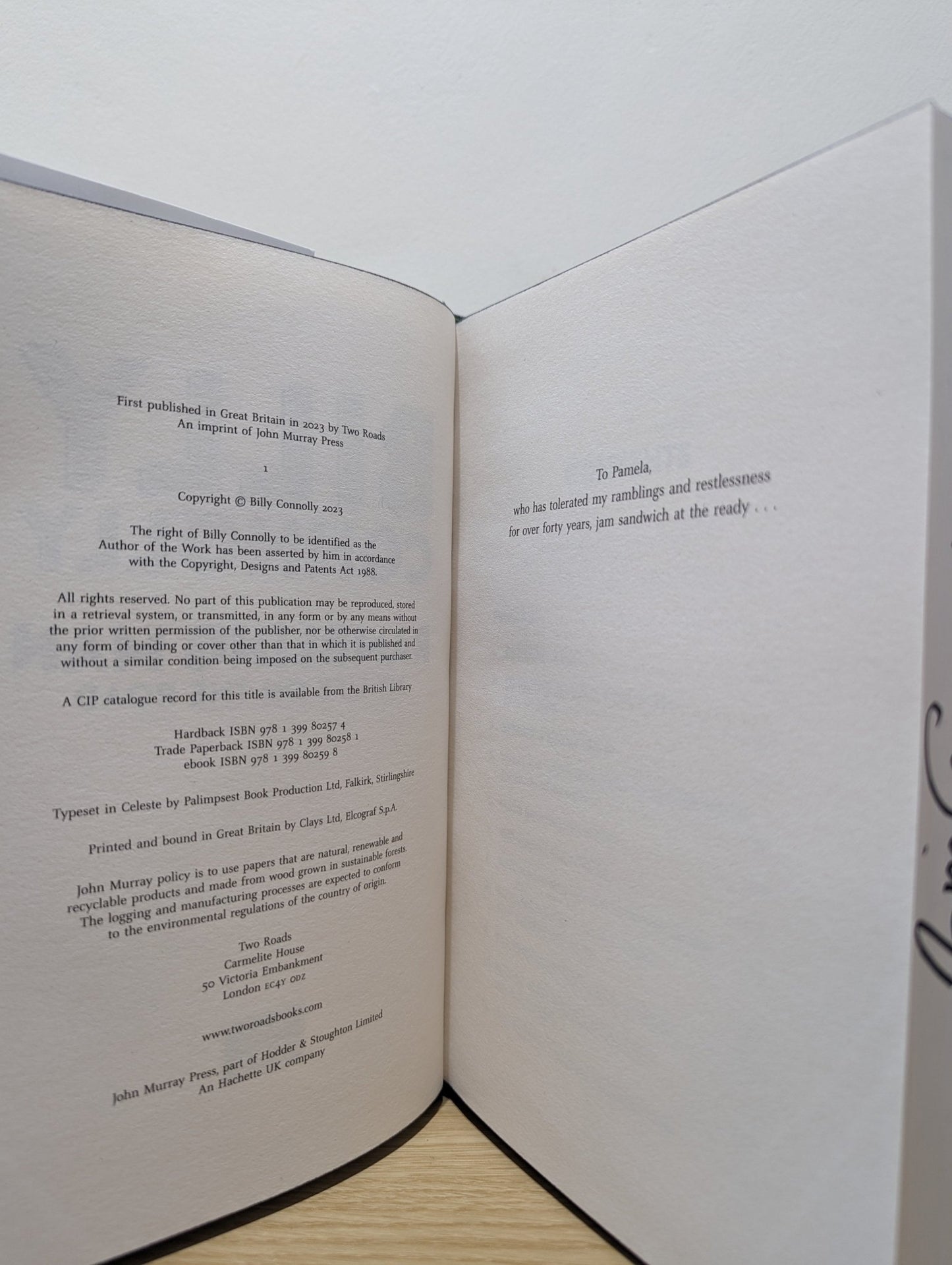 Windswept & Interesting; Rambling Man by Billy Connolly (First Edition with stencilled edge) - Fialta Books