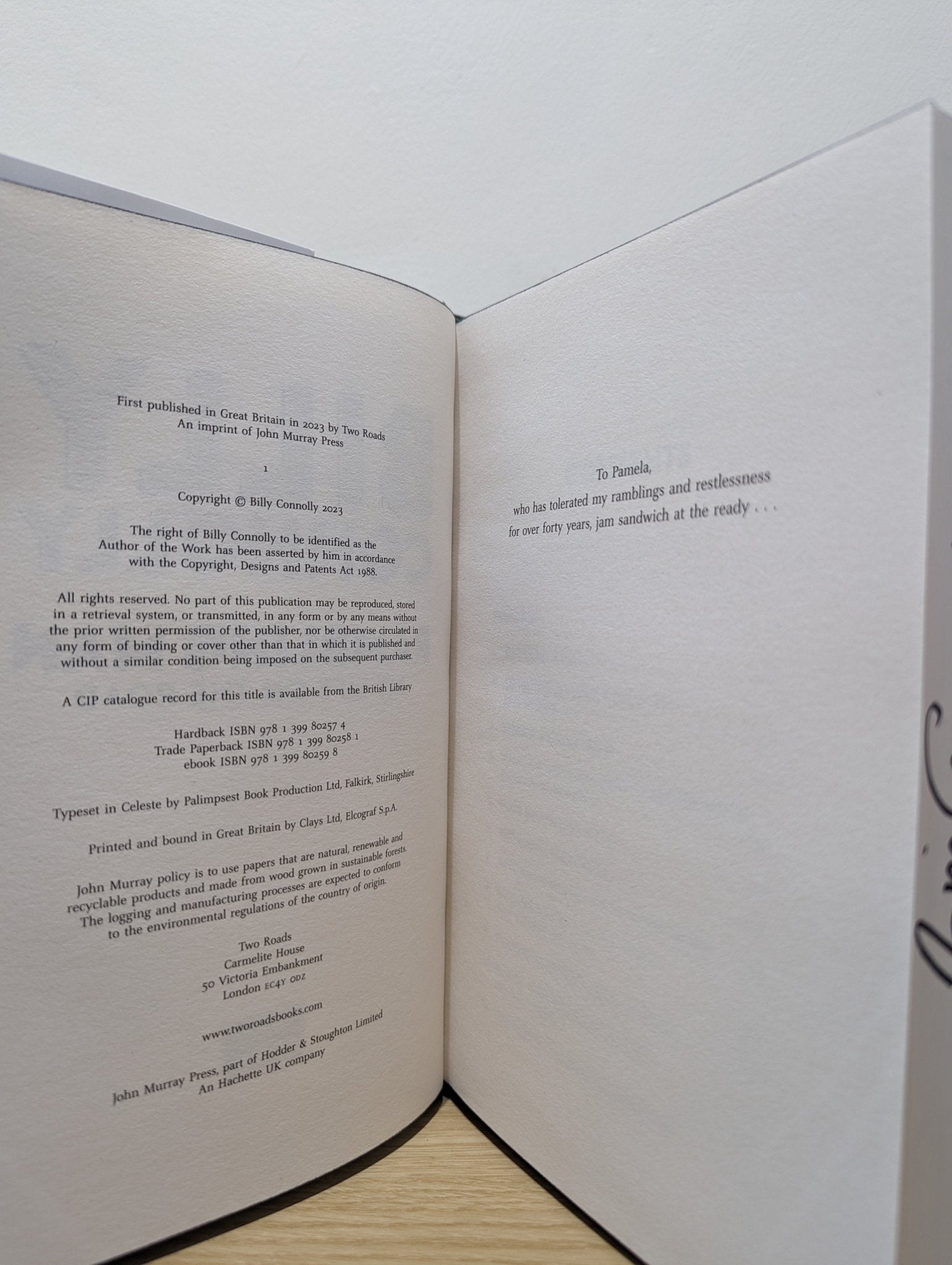 Windswept & Interesting; Rambling Man by Billy Connolly (First Edition with stencilled edge) - Fialta Books