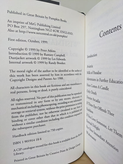 Wishmaster and Other Stories by Peter Atkins (Signed) - Fialta Books