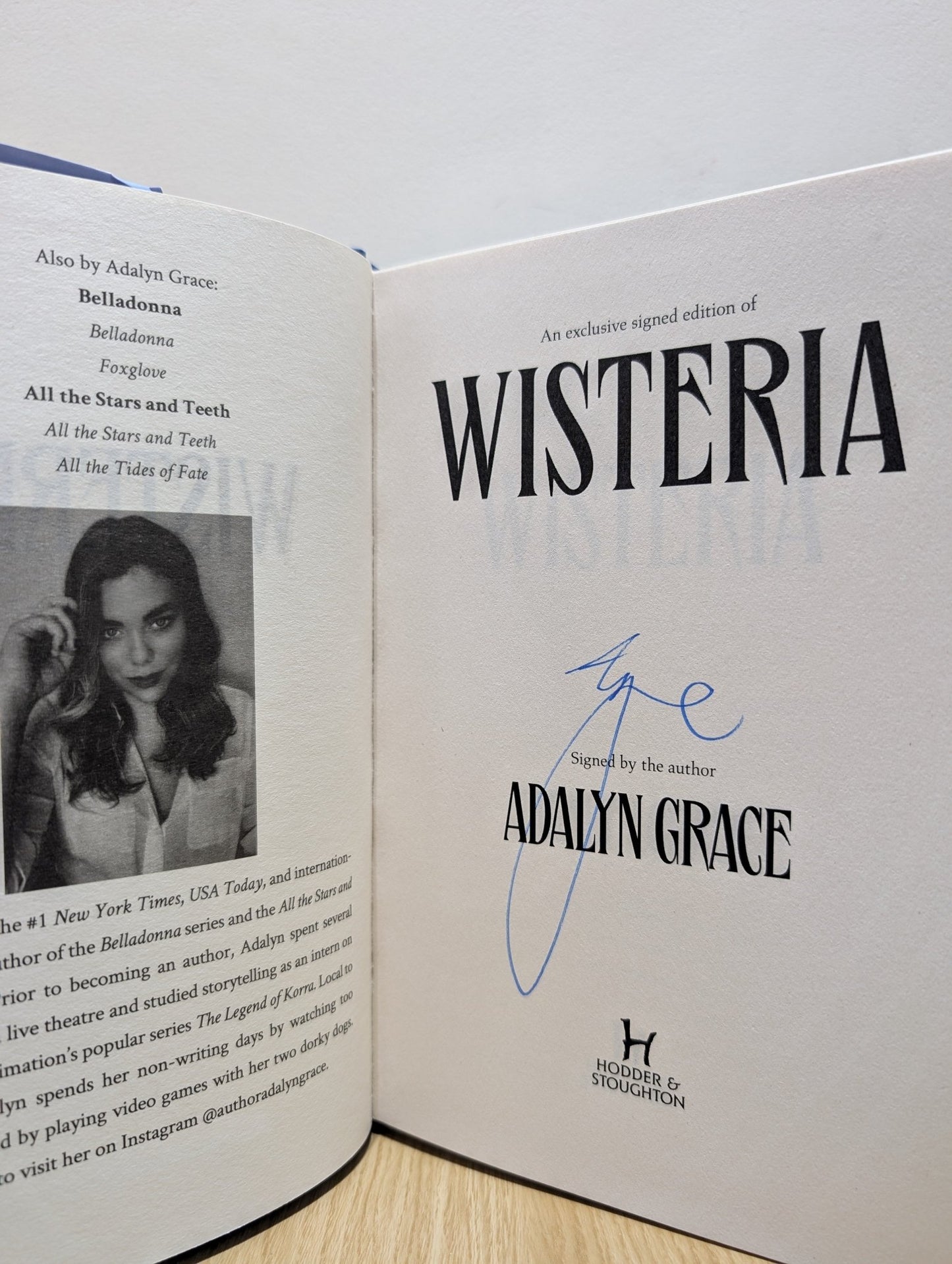 Wisteria by Adalyn Grace (Signed First Edition) - Fialta Books