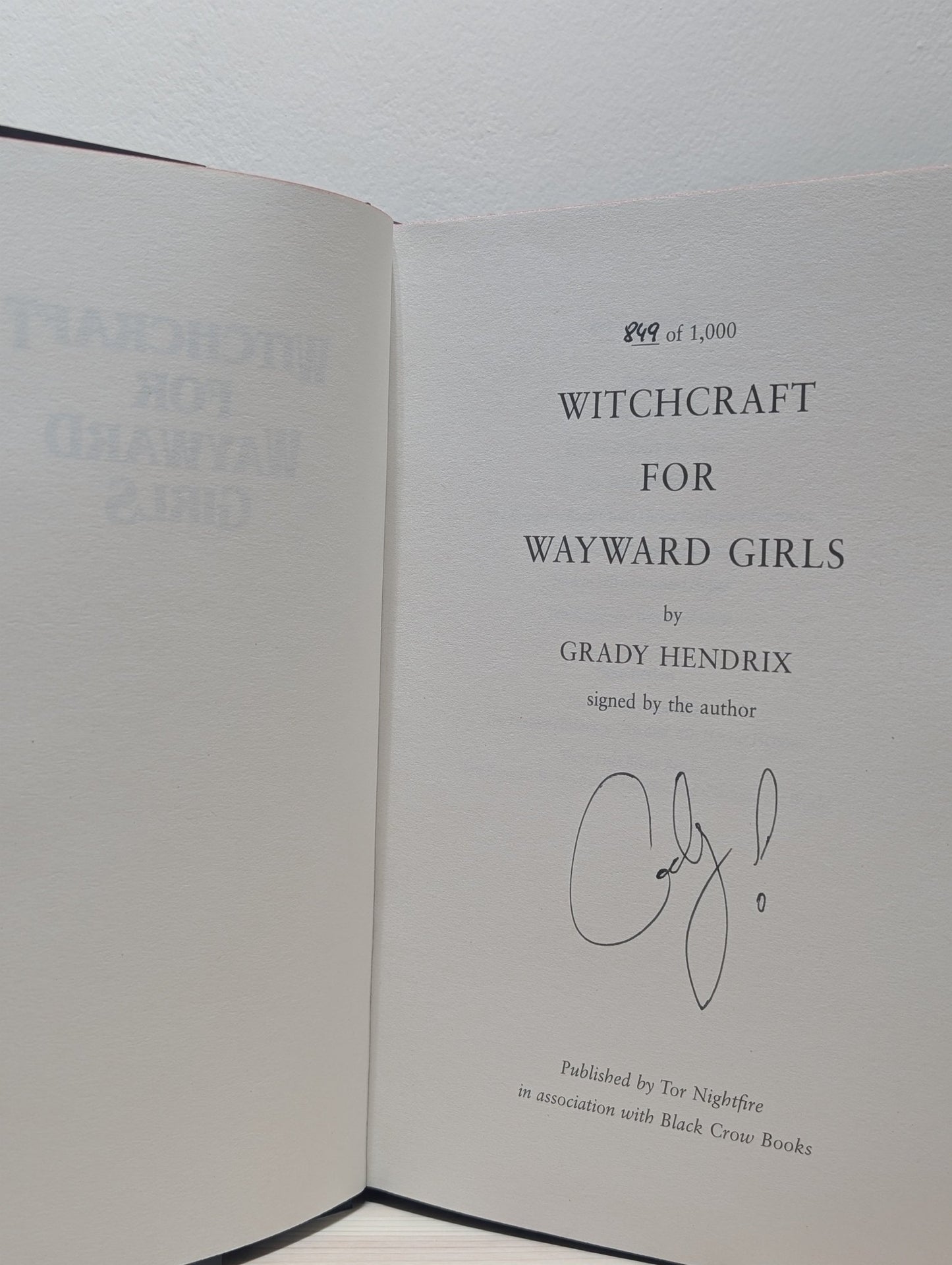 Witchcraft for Wayward Girls by Grady Hendrix (Signed Numbered Edition with sprayed edges) - Fialta Books