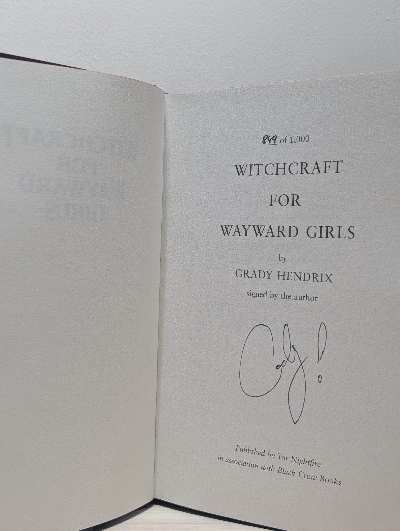 Witchcraft for Wayward Girls by Grady Hendrix (Signed Numbered Edition with sprayed edges) - Fialta Books