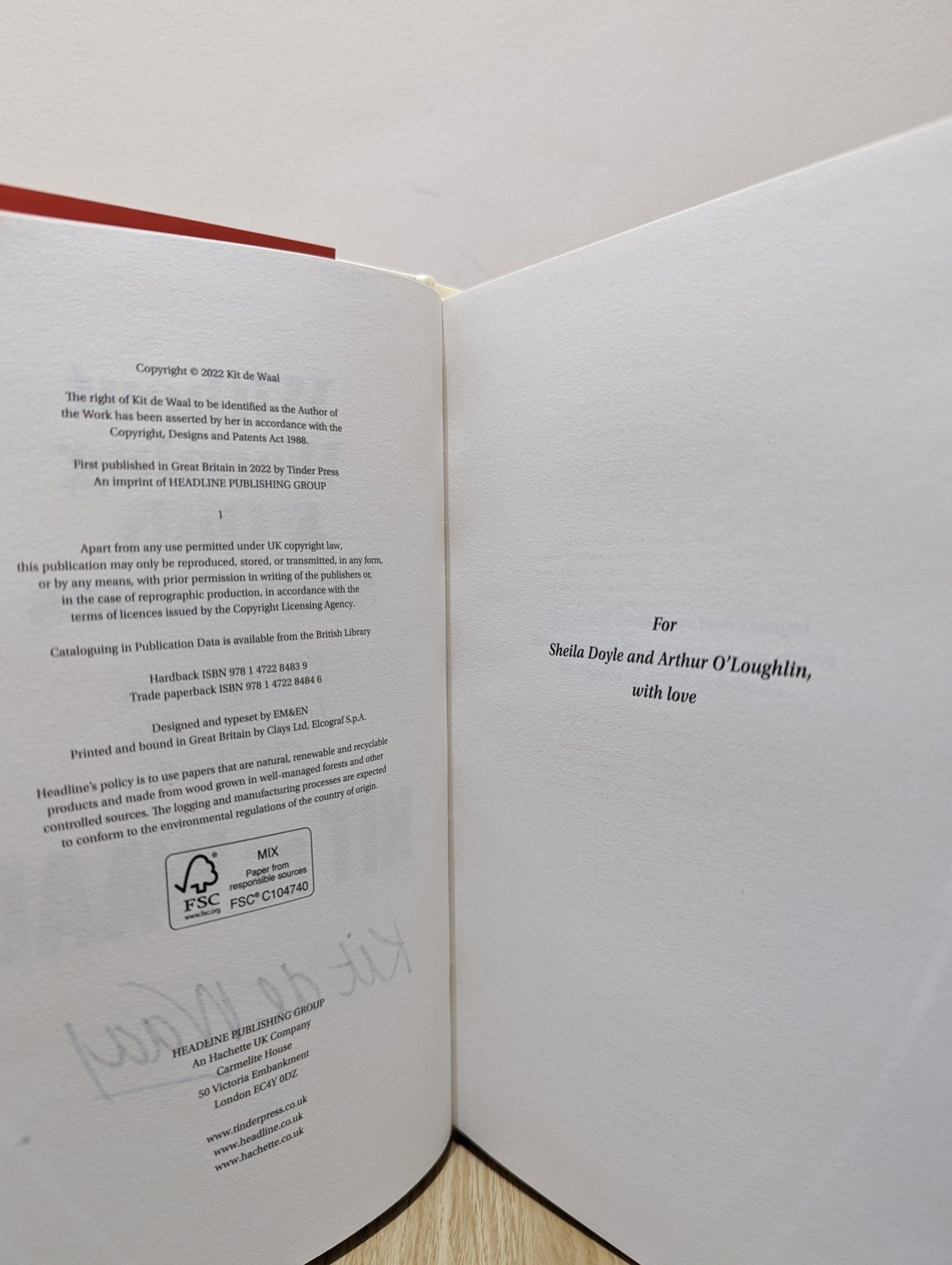 Without Warning and Only Sometimes by Kit De Waal (Signed) - Fialta Books