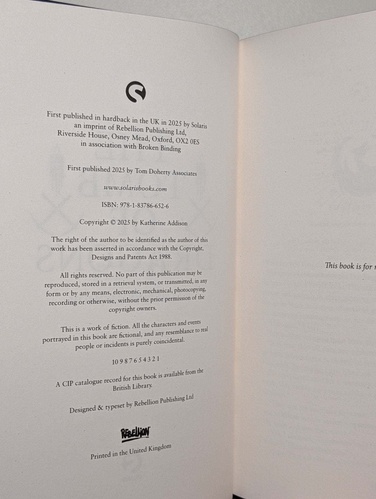 Witness for the Dead, Grief of Stones; Tomb of Dragons by Katherine Addison (Signed with sprayed edges) - Fialta Books