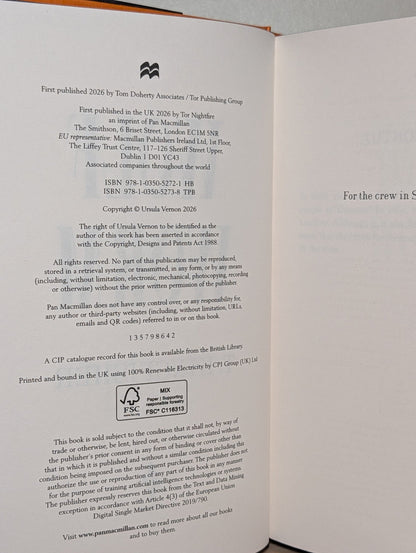 Wolf Worm by T. Kingfisher (Signed First Edition with sprayed edges) - Fialta Books