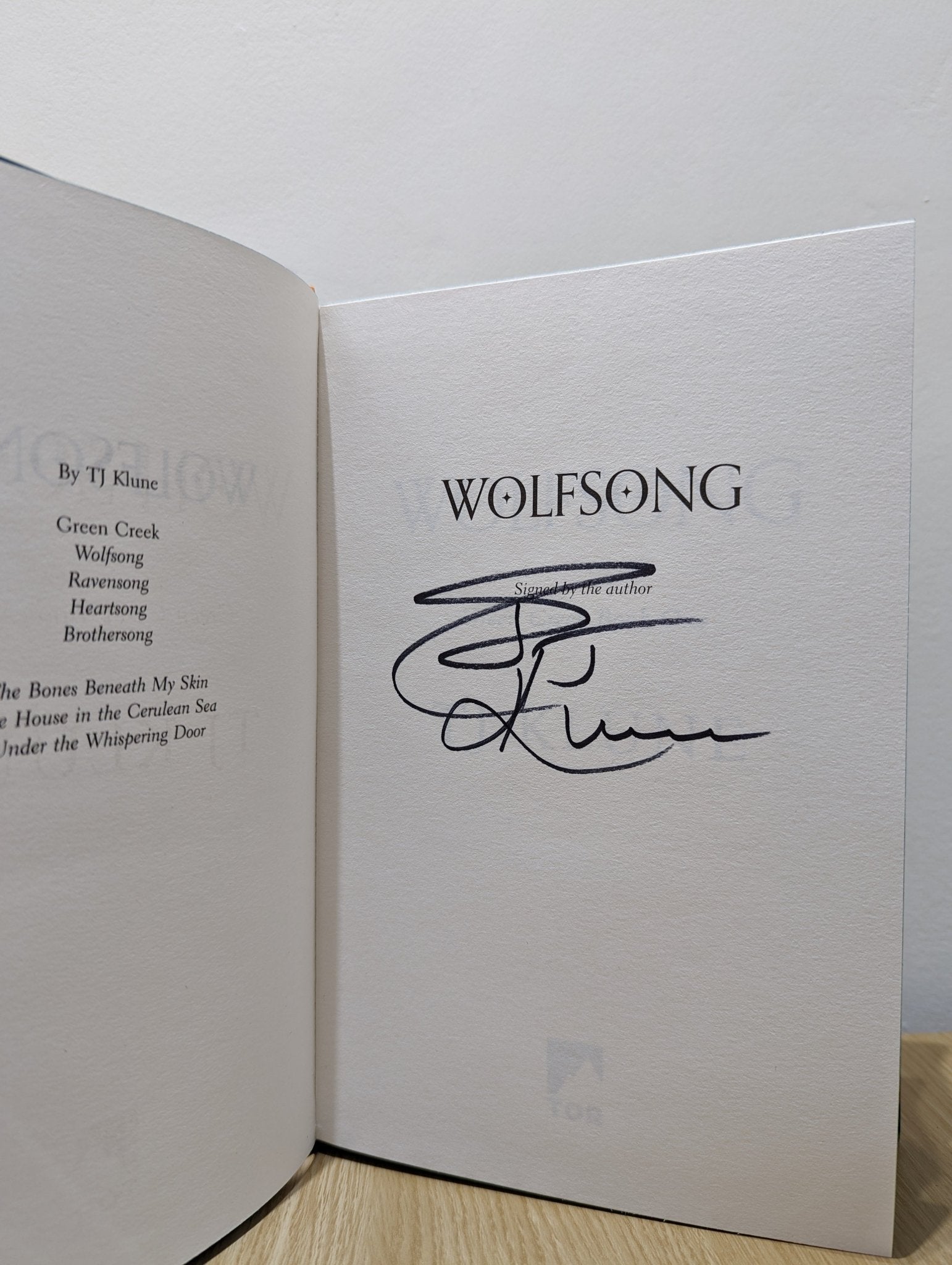 Wolfsong by TJ Klune (Signed First Edition with sprayed edges) - Fialta Books