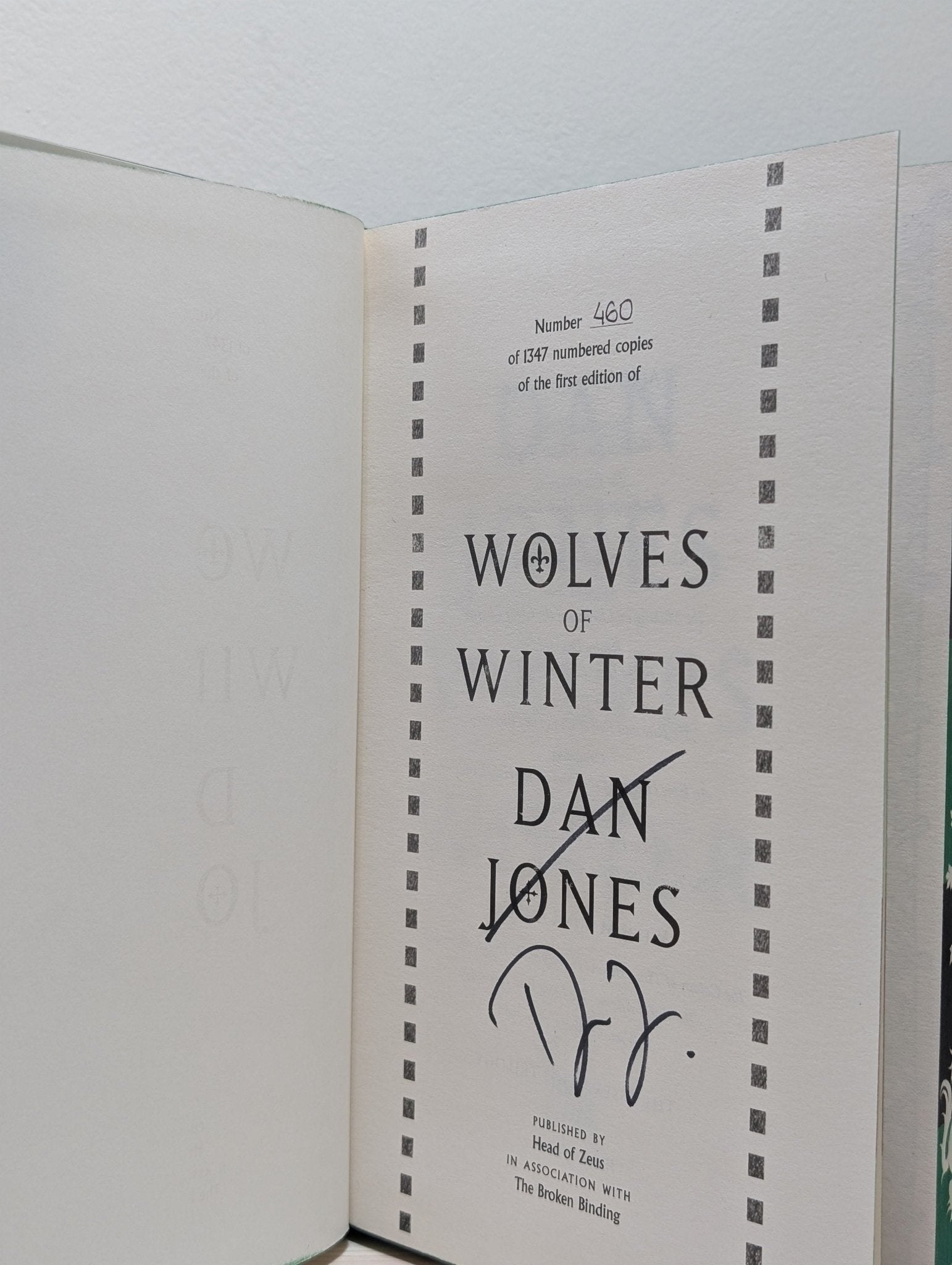 Wolves of Winter by Dan Jones (Signed First Edition with sprayed edges) - Fialta Books