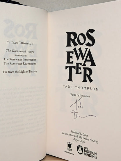 Wormwood Trilogy: Rosewater; Insurrection; Redemption by Tade Thompson (Signed Set with sprayed edges) - Fialta Books