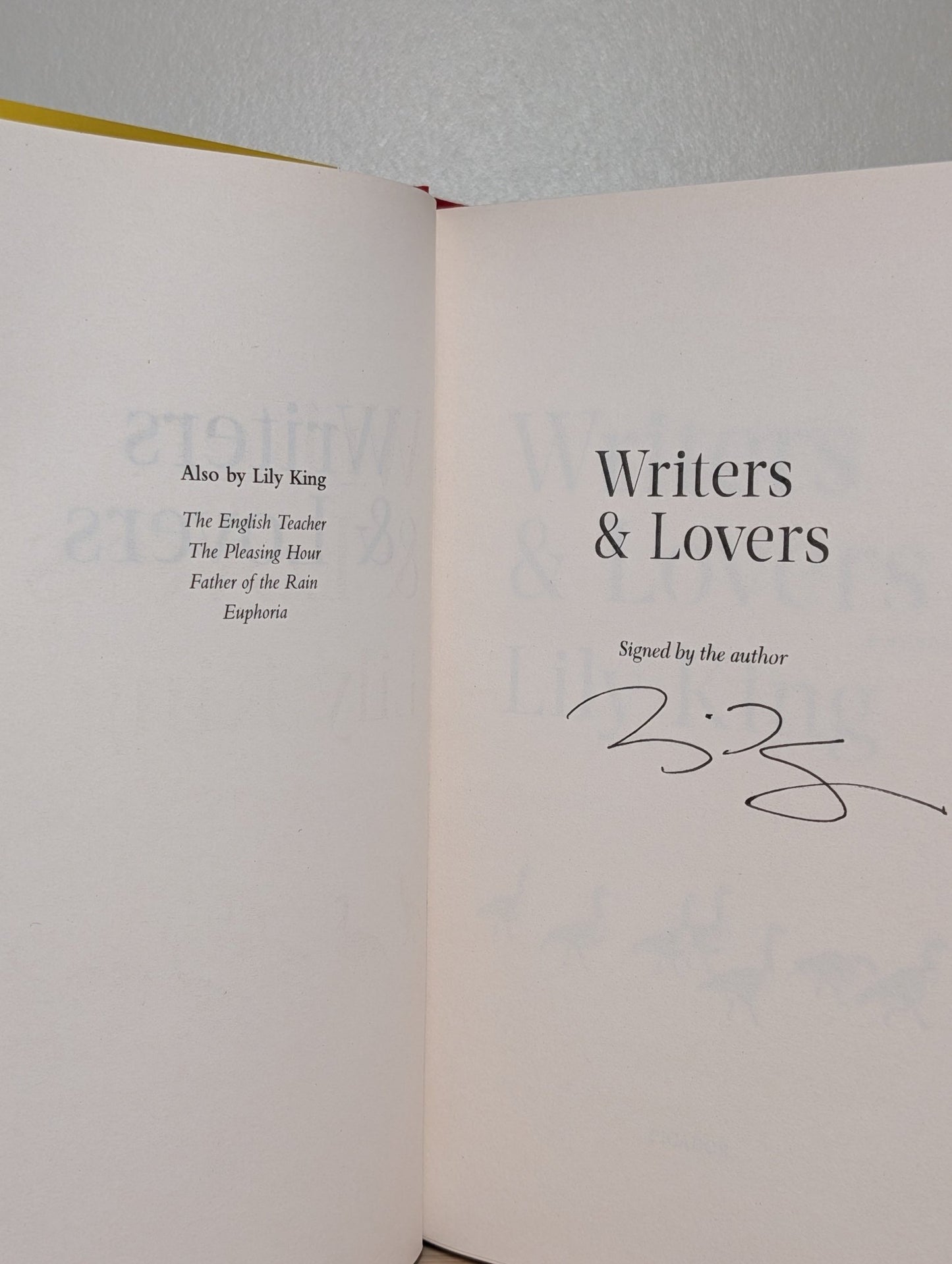 Writers & Lovers by Lily King (Signed First Edition) - Fialta Books