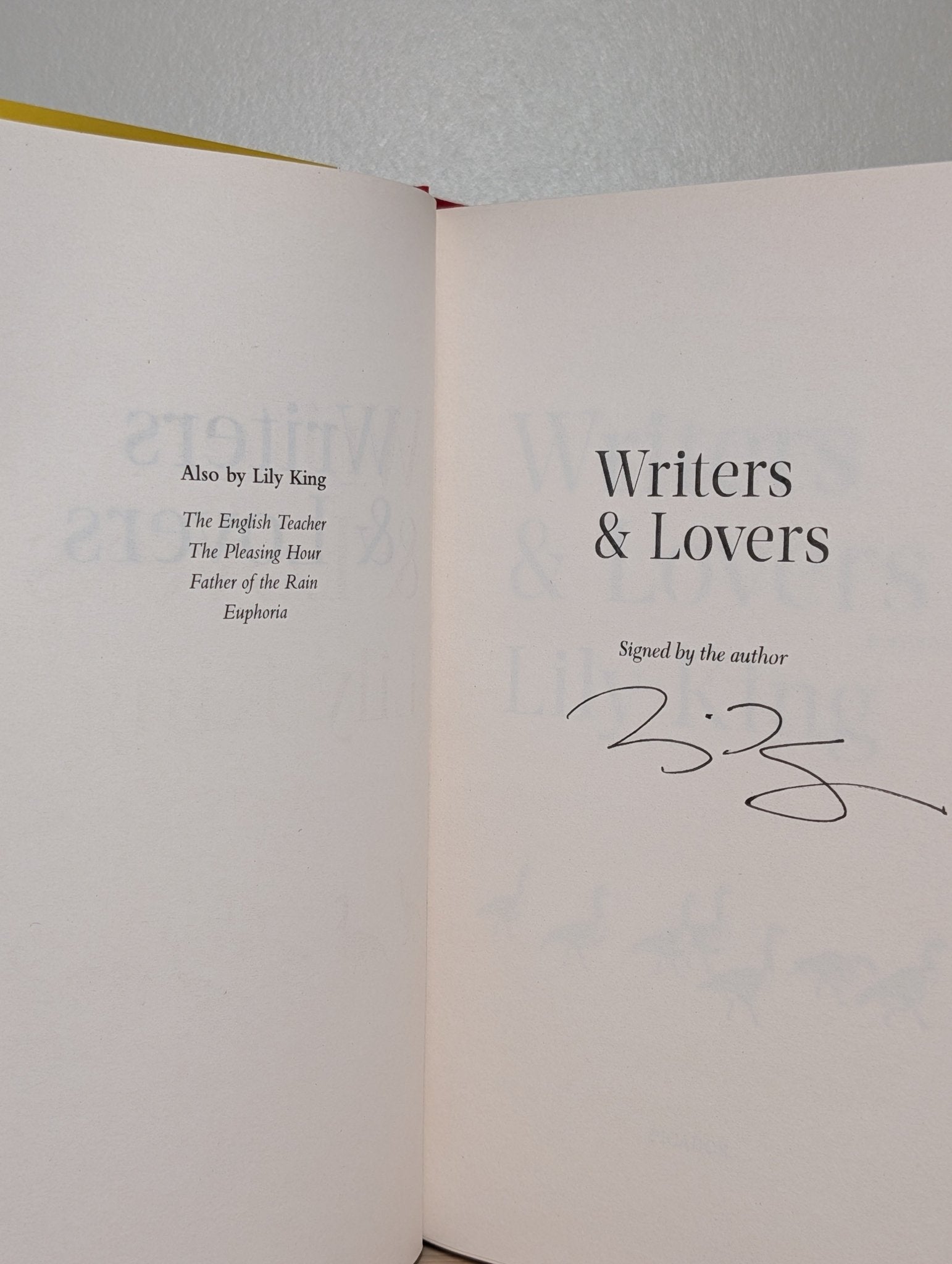 Writers & Lovers by Lily King (Signed First Edition) - Fialta Books