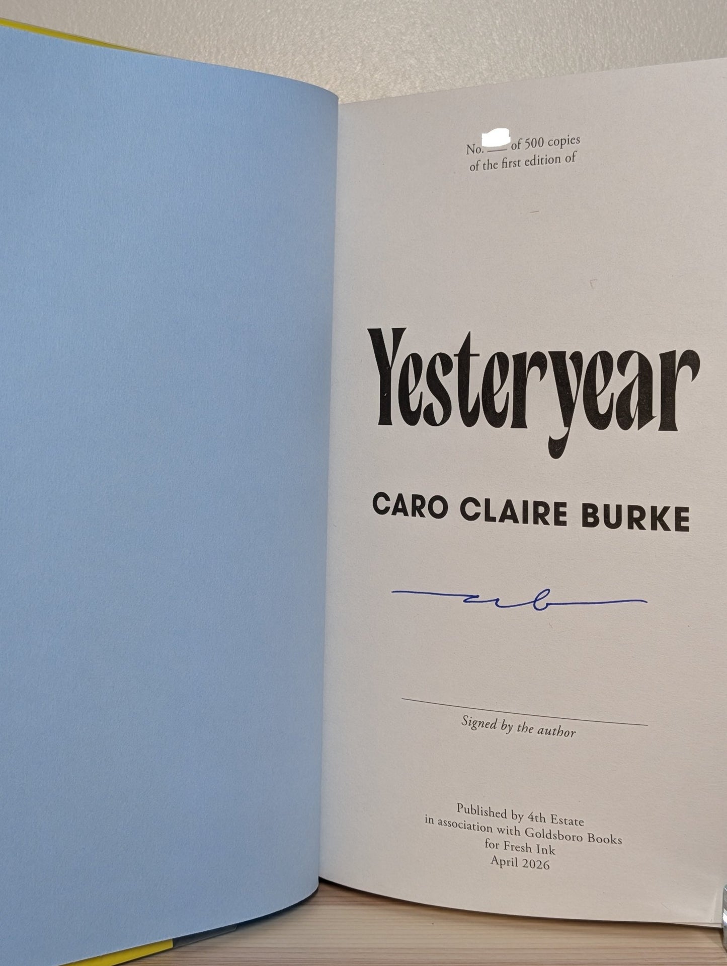 Yesteryear by Caro Claire Burke (Signed Numbered First Edition) - Fialta Books