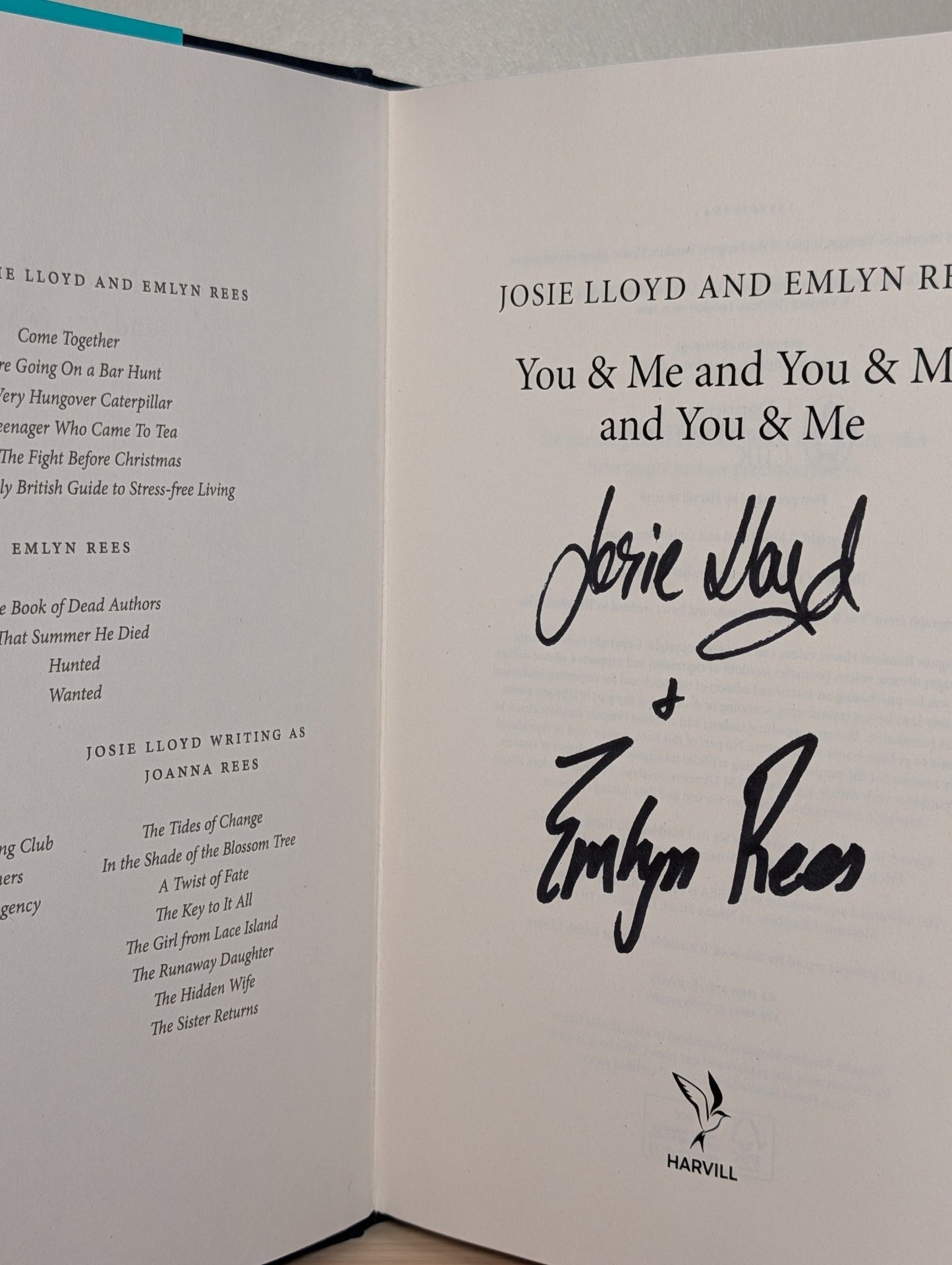 You & Me and You & Me and You & Me by Josie Lloyd (Signed First Edition) - Fialta Books