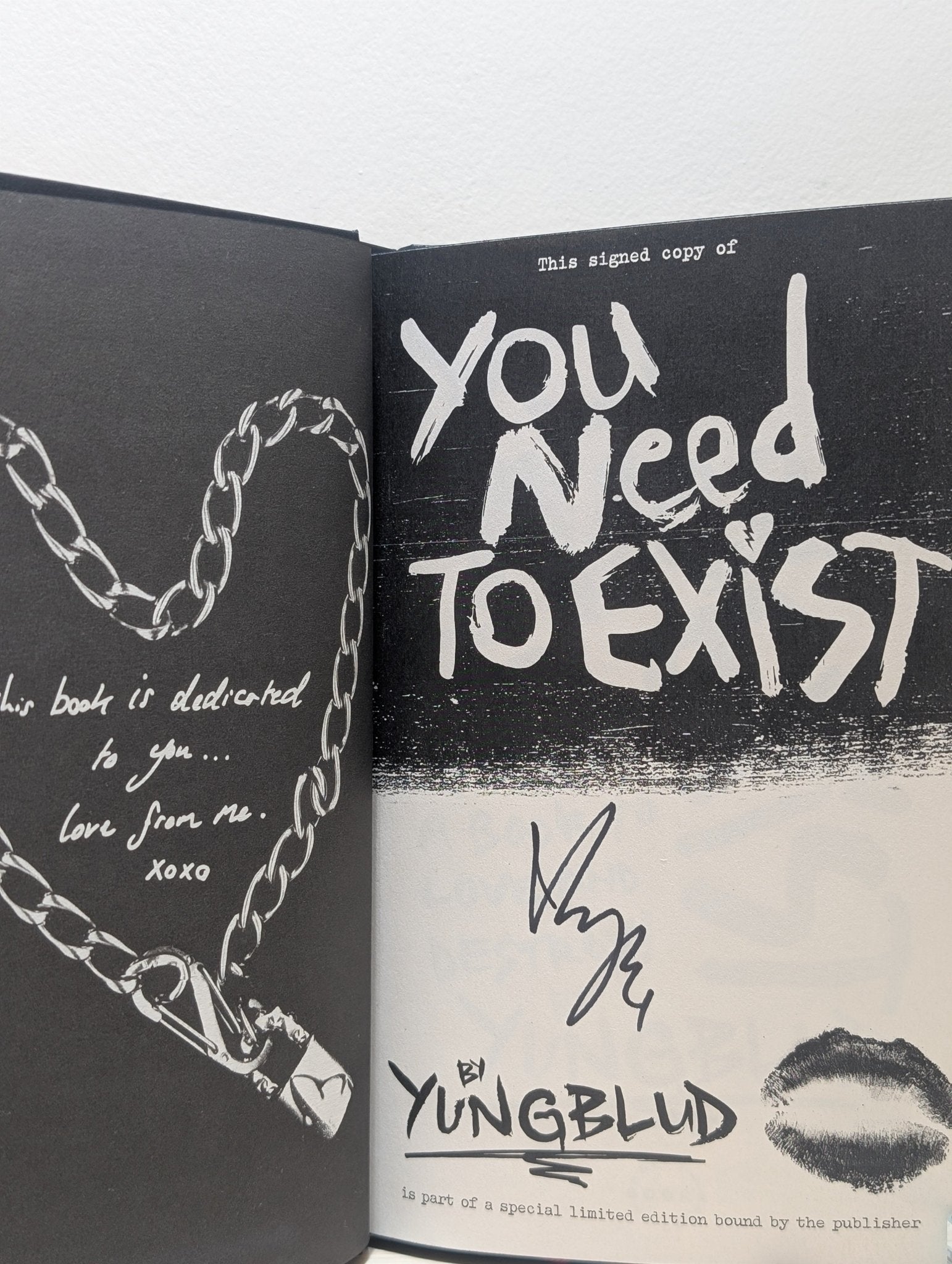 You Need To Exist: A book to love and destroy! by Yungblud (Special Signed Extended Edition) - Fialta Books