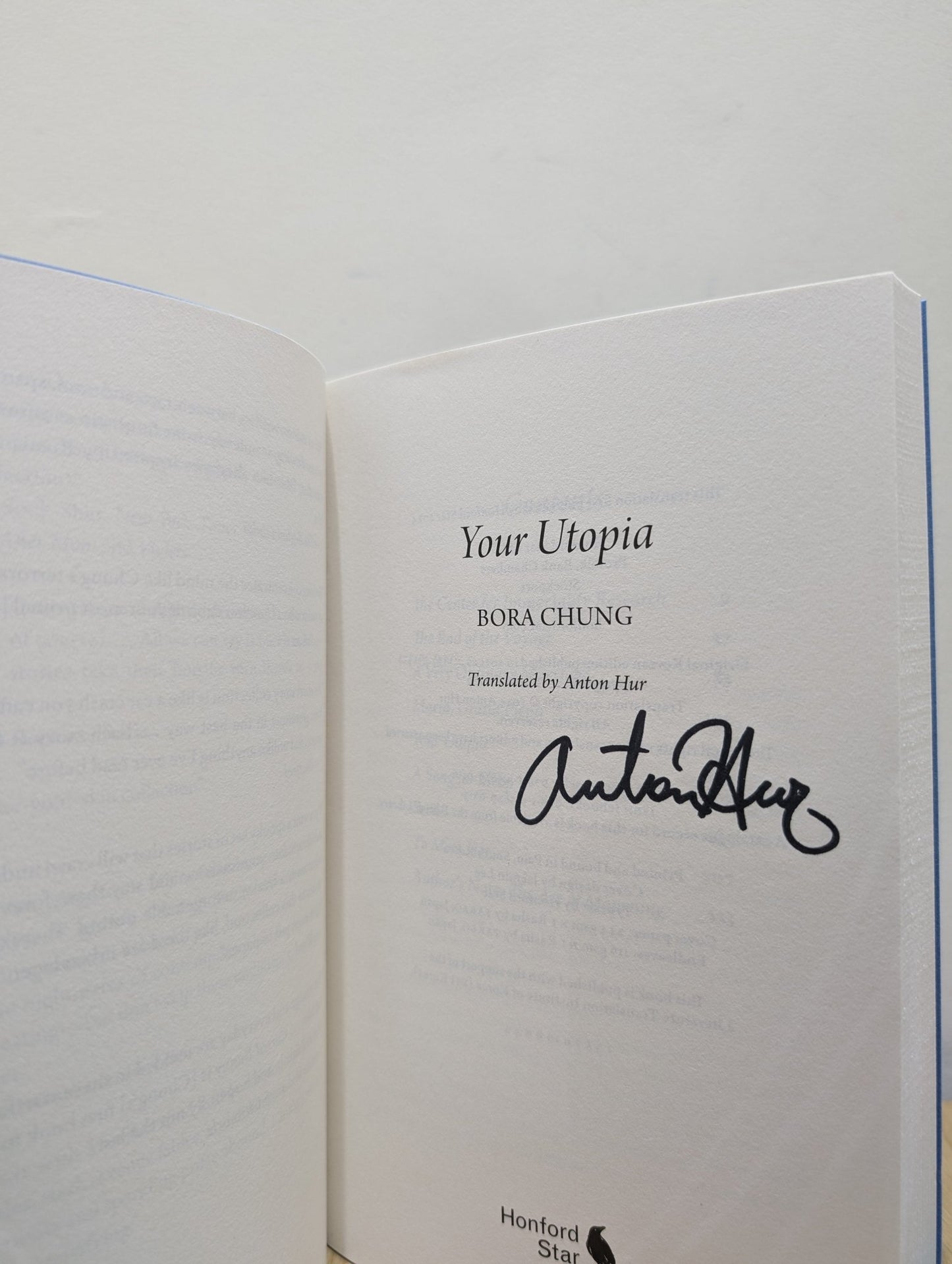 Your Utopia by Bora Chung (Signed First Edition) - Fialta Books
