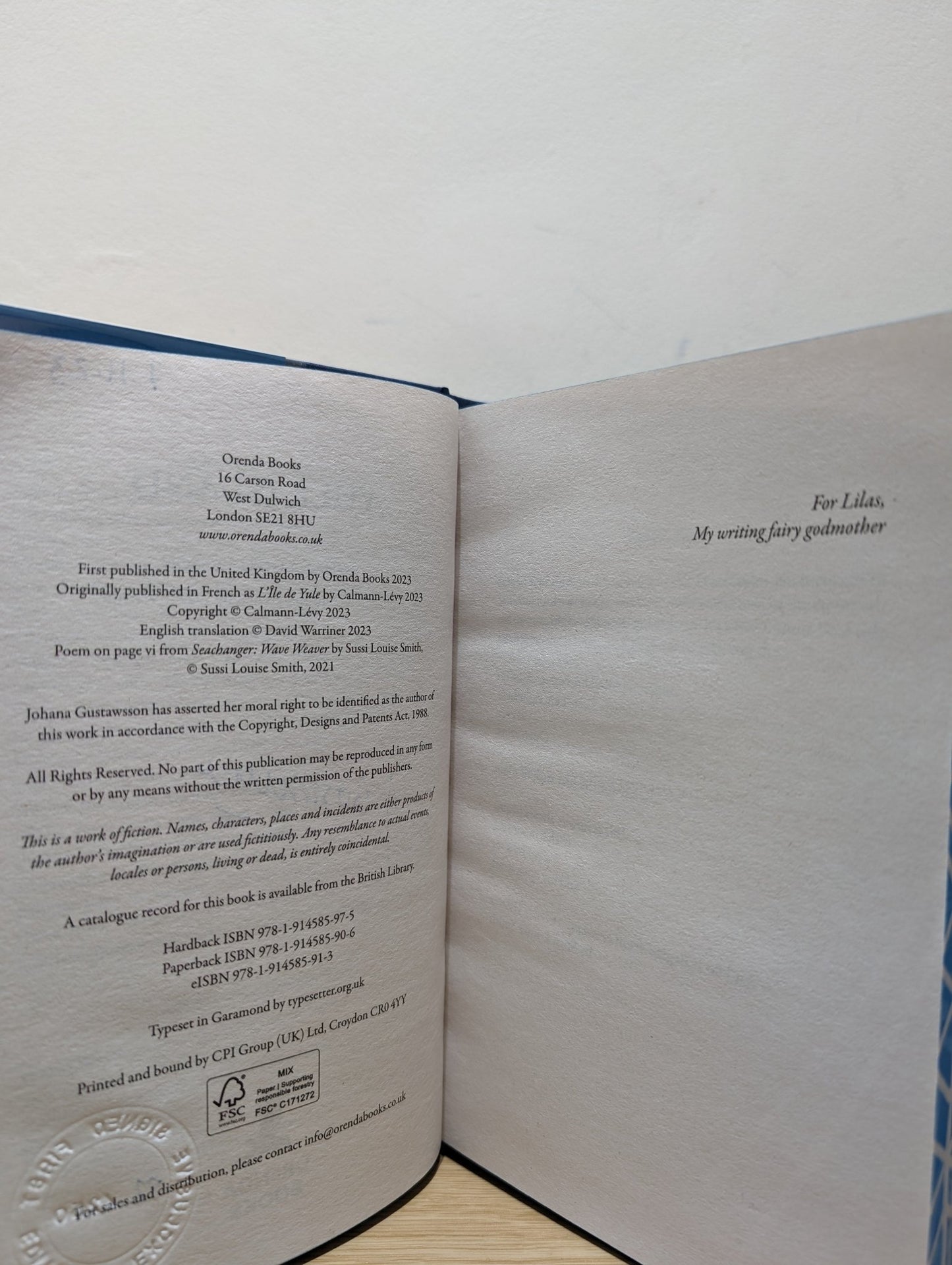 Yule Island by Johana Gustawsson (Signed Dated First Edition with sprayed edges) - Fialta Books
