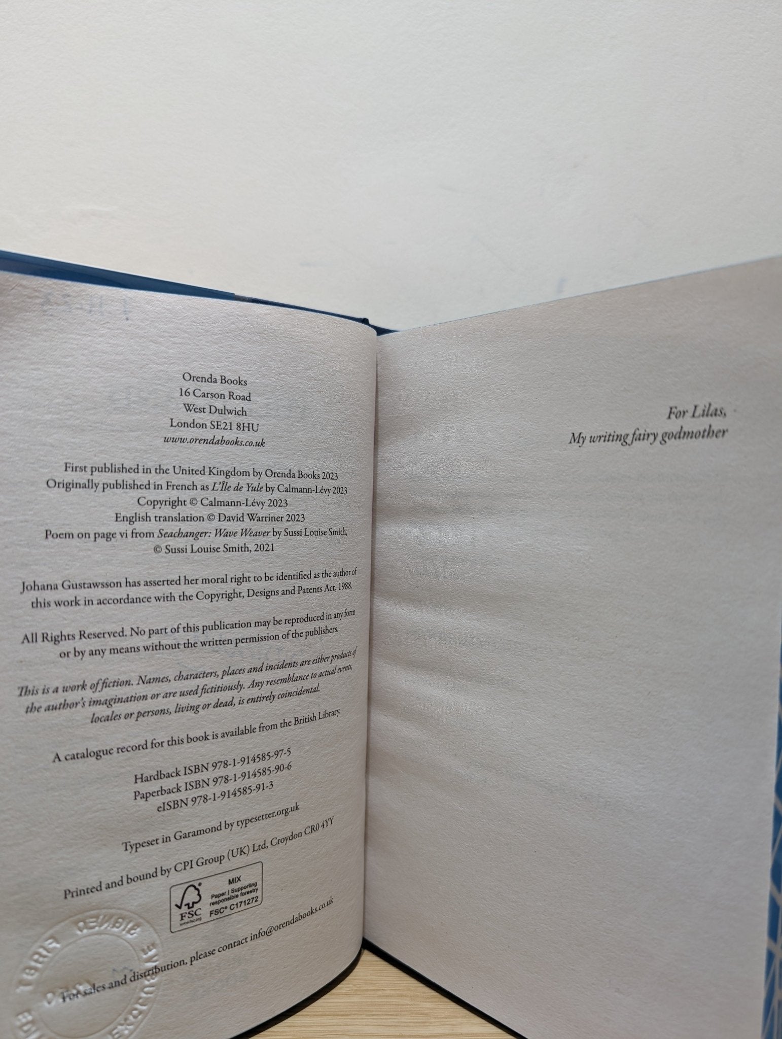 Yule Island by Johana Gustawsson (Signed Dated First Edition with sprayed edges) - Fialta Books